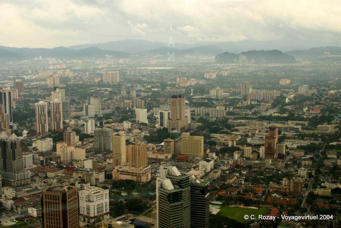 Misty panorama over the city of Kuala Lumpur - Malaysia