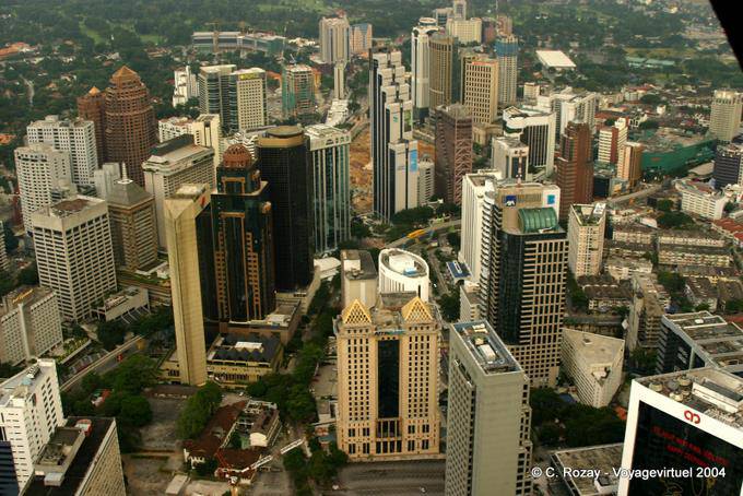 Rotating panoramic view from the observation platform, Kuala Lumpur - Malaysia