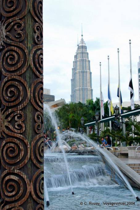 Fountains in the gardens of KL Tower, Kuala Lumpur - Malaysia