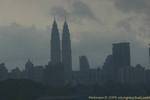 Kuala Lumpur, the Petronas in the mist, Malaysia.