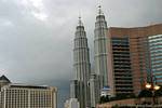 The twin skyscrapers, the tallest buildings in the world, Petronas, Kuala Lumpur, Malaysia.