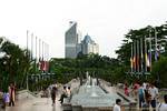 Garden walk at the foot of Menara Kuala Lumpur, Malaysia.