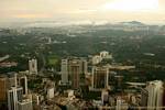 The top of the Menara, panorama with the Sheraton Imperial in the center, Kuala Lumpur, Malaysia.