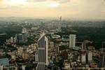 Depuis la tour telecom KL, l'immeuble de la Menara Maybank, Kuala Lumpur, Kuala Lumpur - Malaysia