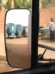 San, vue dans le rétroviseur, Mali.