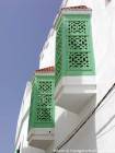 Advanced windows with lattices, Asilah, Morocco.