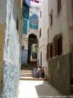 Stairs and archway in the old medina, Larache, Morocco.
