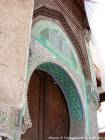 Architecture and decorative motifs typical of an entry, Medina, Fez, Morocco.