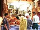 Store dried fruit, figs and dates, Fes El Bali Medina, Morocco.