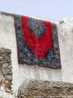 Carpet drying on a wall, Fez, Morocco.