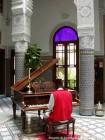 A grand piano in the courtyard of a palace, Fez, Morocco.
