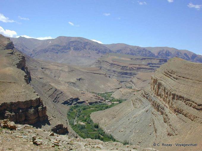 Dades Gorge, green valley in the hollow of the Atlas Mountains - Morocco