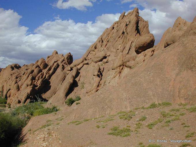 Rock formations in the Valley of the Dades Gorges - Morocco