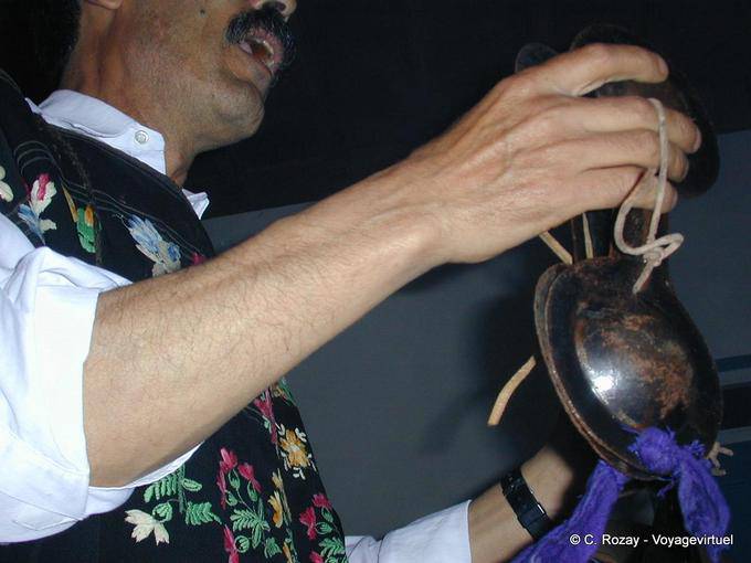 Metal rattlesnakes or qraqechs of Gnawa dancers, Essaouira - Morocco