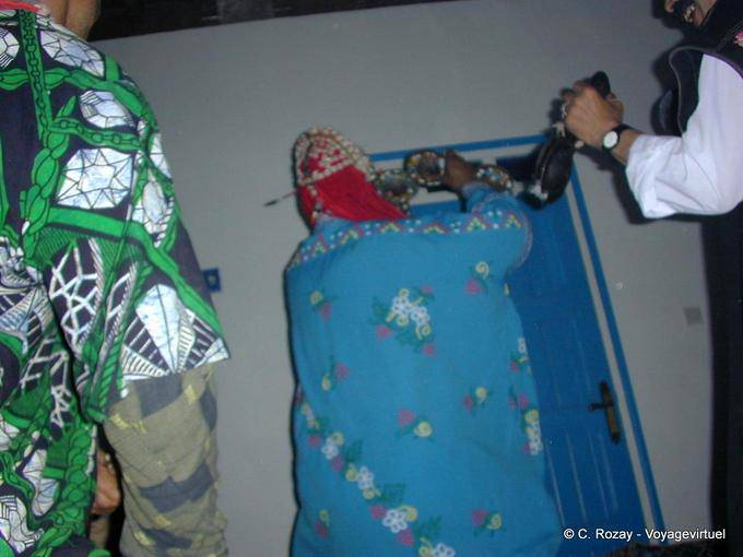 Sacred part of the rite of possession, gnaouas evening Essaouira - Morocco