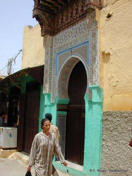 History door in the medina, Meknes - Morocco