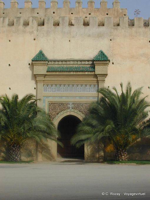 A door in the walls of the Imperial City, Meknes - Morocco