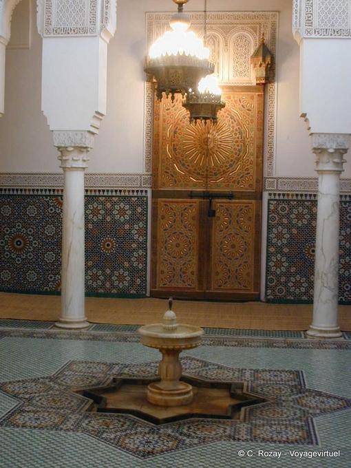 Mausoleum of Moulay Ismail, indoor fountain, Meknes - Morocco