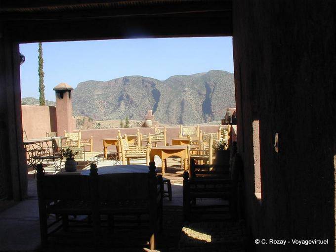 Terrace of the guest house Riad, Ouzoud - Morocco