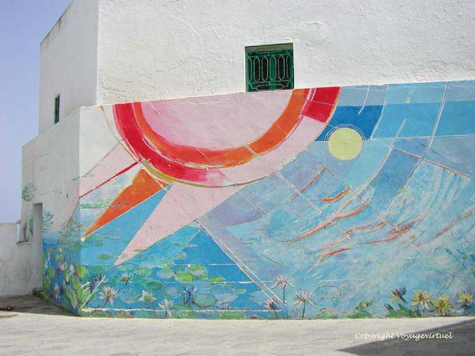 Solar paint remaining wall paint festival Asilah - Morocco