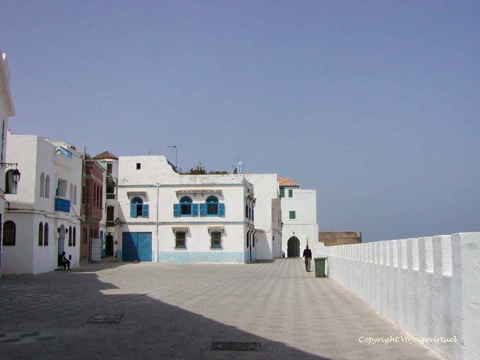 Battlements and square, waterfront towards the Palace Raissoni, Asilah - Morocco