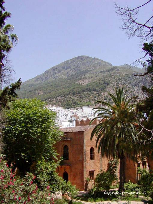 The Jebel Kelaa and Meggou Mountains view from the gardens of the Kasbah, Chefchaouen - Morocco