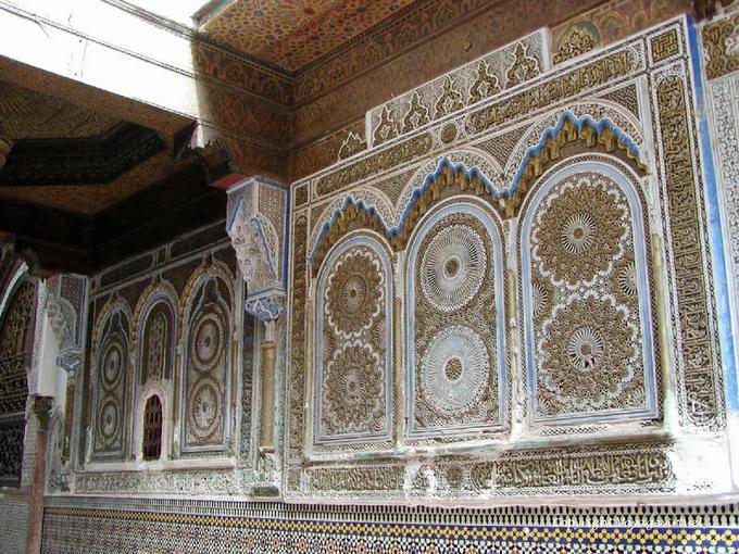 Traditional stucco rosettes, Fes - Morocco