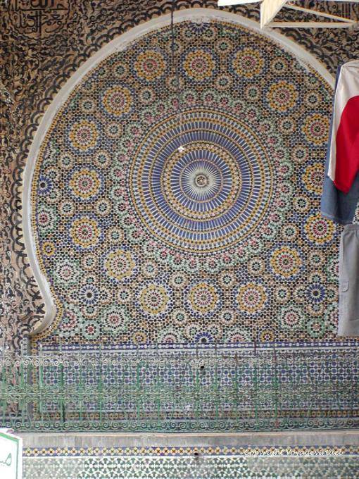 Zelliges a fountain close-up, Fes - Morocco