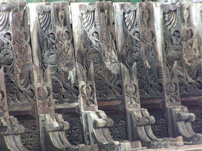 Carved wood Sahrij Medersa, Fez - Morocco