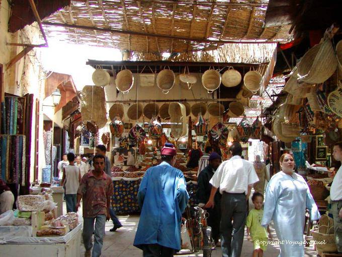 Part of the covered souk in the medina, Fes - Morocco