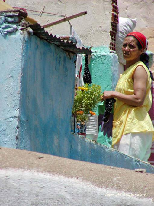 A resident putting his clothes to dry, Larache - Morocco