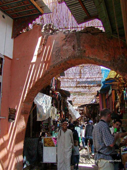Walk in the Souk, the reedy market, Marrakech - Morocco