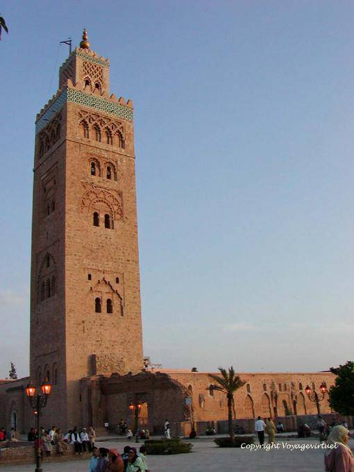 View of the Koutoubia Mosque at sunset, Marrakech - Morocco