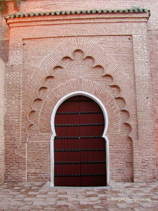 A door Koutoubia, representative of art Almohad Marrakech - Morocco