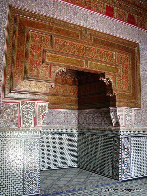 Niche with refined decoration, Grand Riad Bahia Palace, Marrakech - Morocco