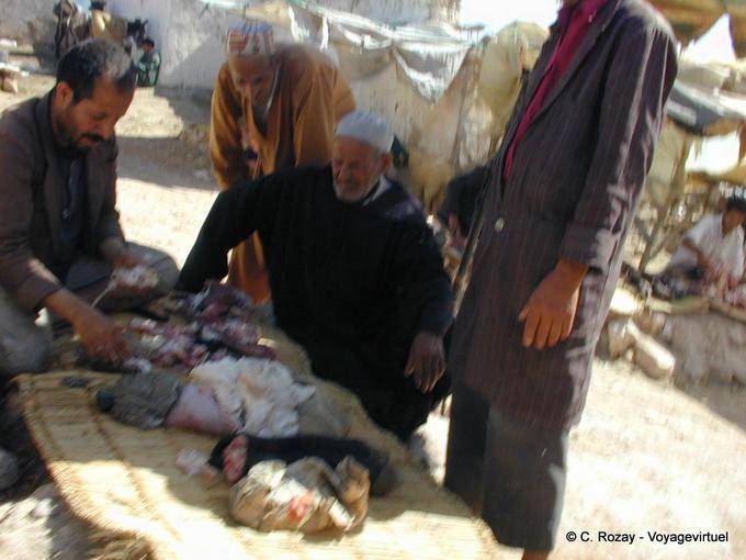 Essaouira, tripe stall Berber souk - Morocco