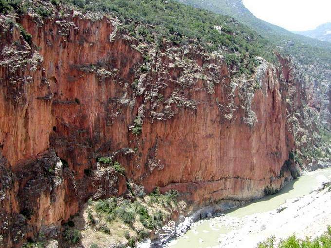 Cliffs of the Gorges of Oued Lau - Morocco