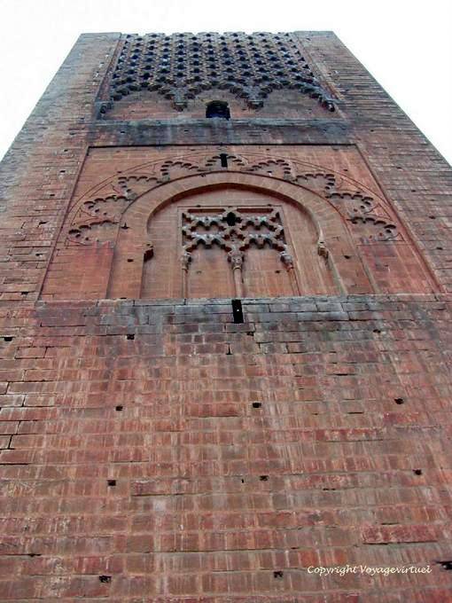 Focus on one side of the Hassan Tower, Rabat - Morocco