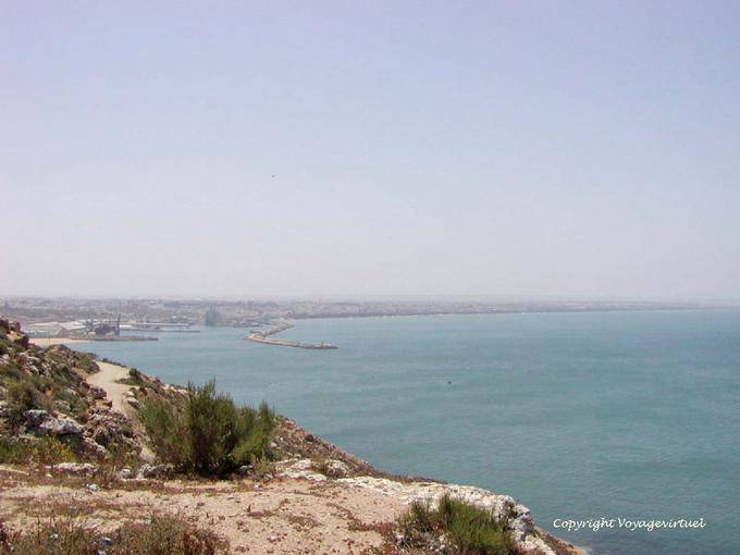 Panorama of the port of Safi from the coast - Morocco