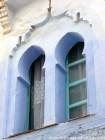 Moorish windows, architecture, Chefchaouen, Morocco.