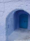 Blue on blue and typical entry, Chefchaouen, Morocco.