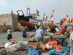 Preparation of fishing and boat docks, Essaouira, Morocco.