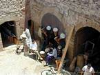A shop of musical instruments behind the ramparts of Essaouira, Morocco.