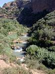 The stream in the valley before Ouzoud, Morocco.