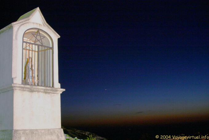 Mini chapel and night sky, Marseilles - France
