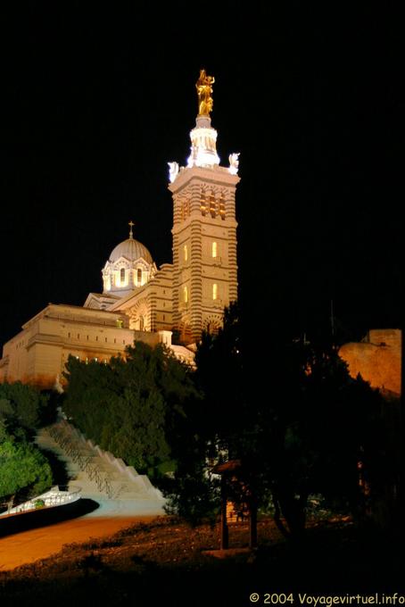 Nice view of Notre-Dame de la Garde, Marseilles - France