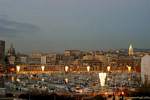 Panorama of the old port of Marseilles, France.