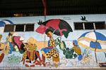 Mural on the covered market, Le Robert, Martinique.