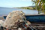 Fishing net to the rollers, St. Peter, Martinique.