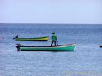 The boat and the fisherman, Anse Turin, Martinique.